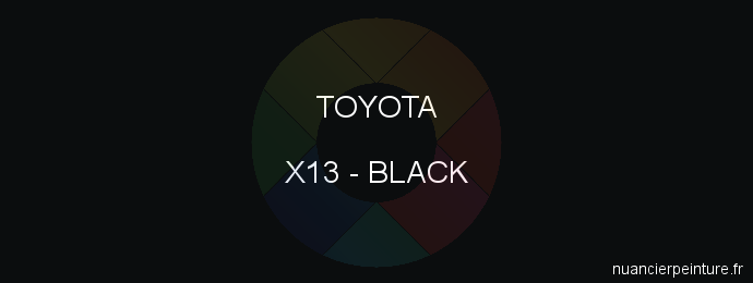 Peinture Toyota X13 Black