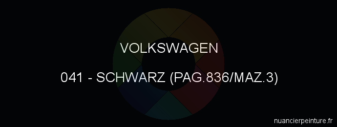 Peinture Volkswagen 041 Schwarz (pag.836/maz.3)