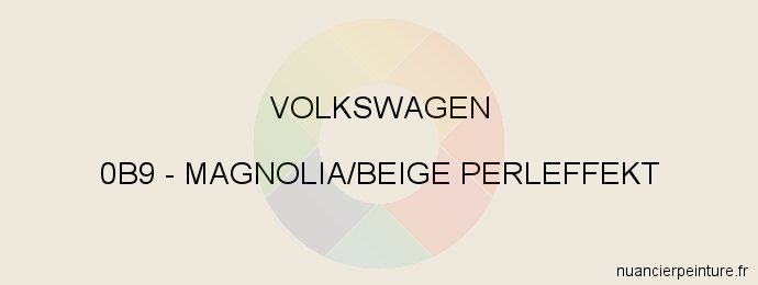 Peinture Volkswagen 0B9 Magnolia/beige Perleffekt