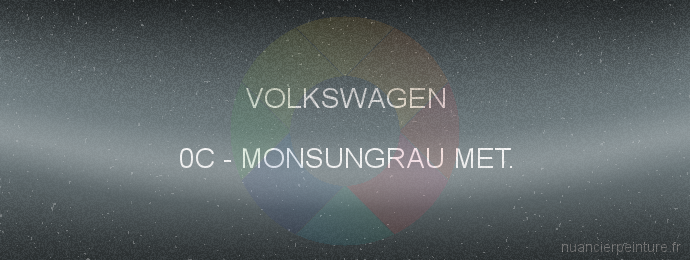 Peinture Volkswagen 0C Monsungrau Met.
