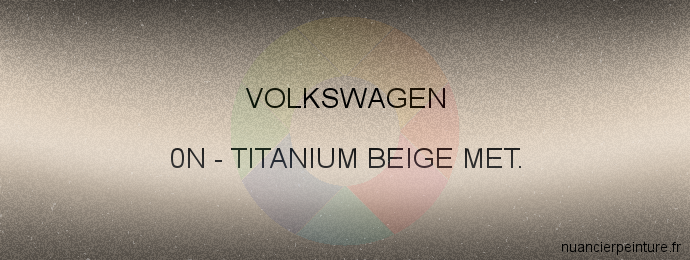 Peinture Volkswagen 0N Titanium Beige Met.