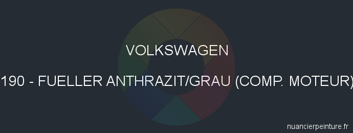 Peinture Volkswagen 190 Fueller Anthrazit/grau (comp. Moteur)