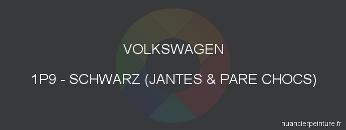 Peinture Volkswagen 1P9 Schwarz (jantes & Pare Chocs)