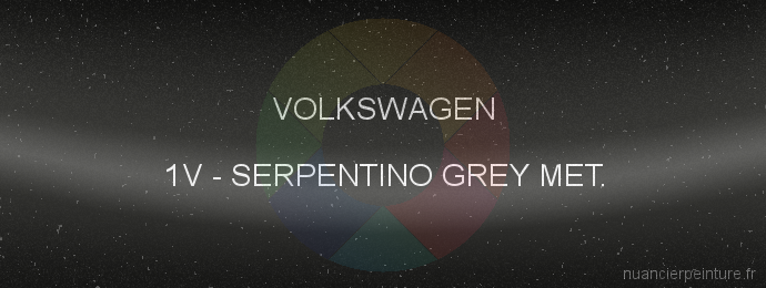 Peinture Volkswagen 1V Serpentino Grey Met.