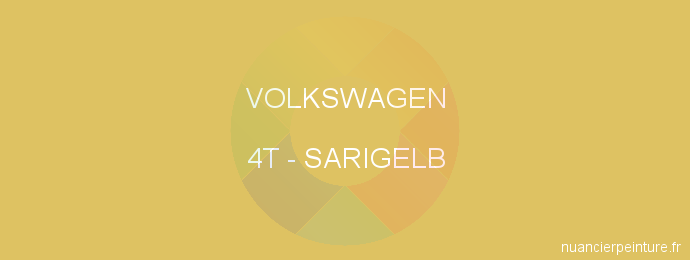 Peinture Volkswagen 4T Sarigelb