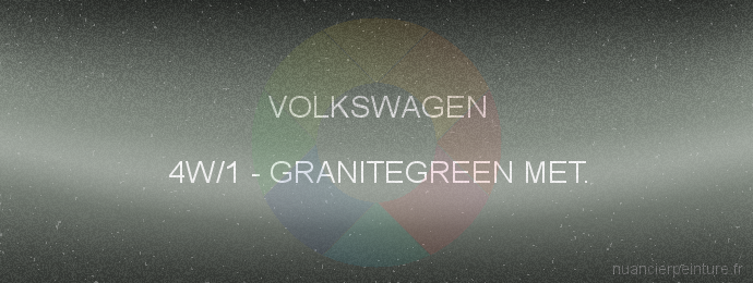 Peinture Volkswagen 4W/1 Granitegreen Met.