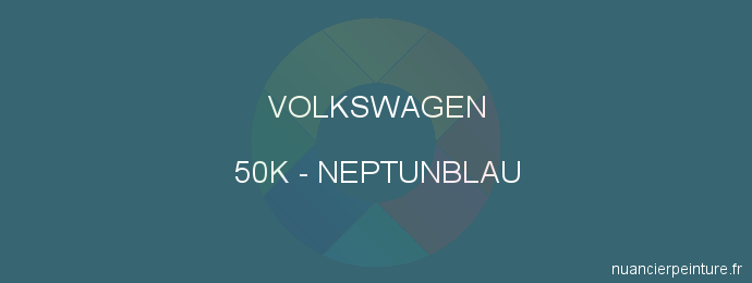 Peinture Volkswagen 50K Neptunblau