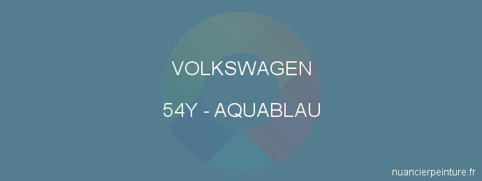 Peinture Volkswagen 54Y Aquablau