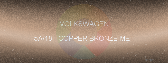 Peinture Volkswagen 5A/18 Copper Bronze Met.