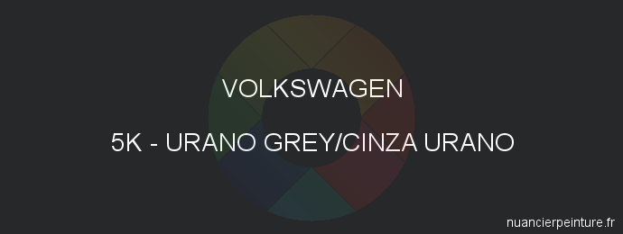 Peinture Volkswagen 5K Urano Grey/cinza Urano