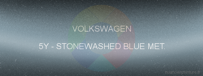 Peinture Volkswagen 5Y Stonewashed Blue Met.