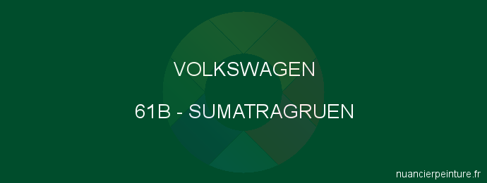 Peinture Volkswagen 61B Sumatragruen
