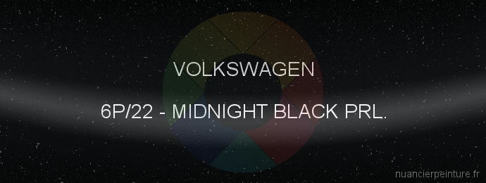 Peinture Volkswagen 6P/22 Midnight Black Prl.