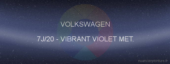 Peinture Volkswagen 7J/20 Vibrant Violet Met.
