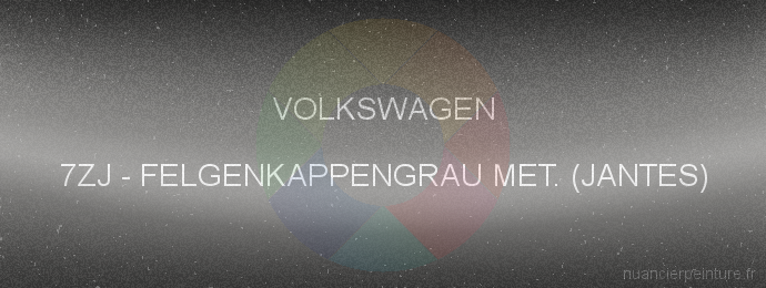 Peinture Volkswagen 7ZJ Felgenkappengrau Met. (jantes)