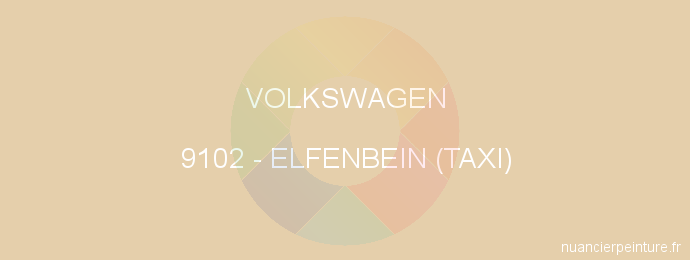 Peinture Volkswagen 9102 Elfenbein (taxi)