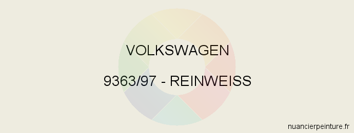 Peinture Volkswagen 9363/97 Reinweiss
