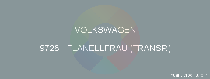 Peinture Volkswagen 9728 Flanellfrau (transp.)