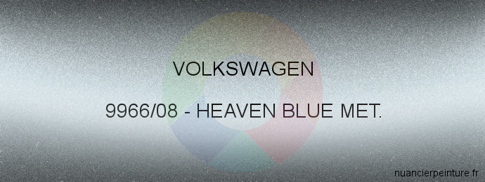 Peinture Volkswagen 9966/08 Heaven Blue Met.