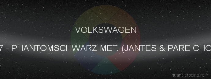 Peinture Volkswagen 9W7 Phantomschwarz Met. (jantes & Pare Chocs)