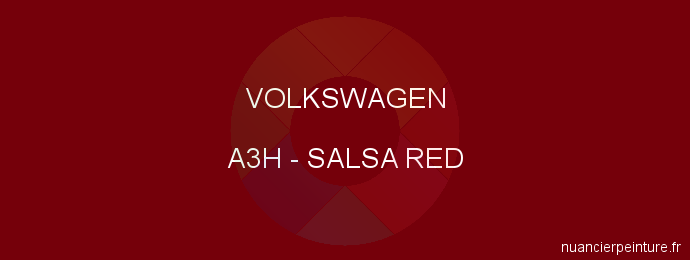 Peinture Volkswagen A3H Salsa Red