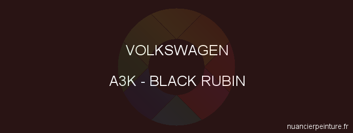 Peinture Volkswagen A3K Black Rubin