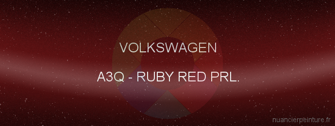 Peinture Volkswagen A3Q Ruby Red Prl.