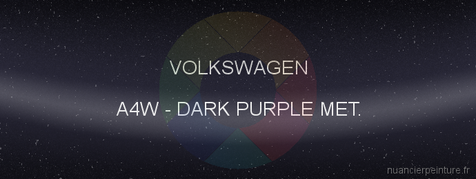 Peinture Volkswagen A4W Dark Purple Met.