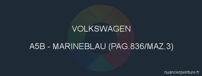 Peinture Volkswagen A5B Marineblau (pag.836/maz.3)