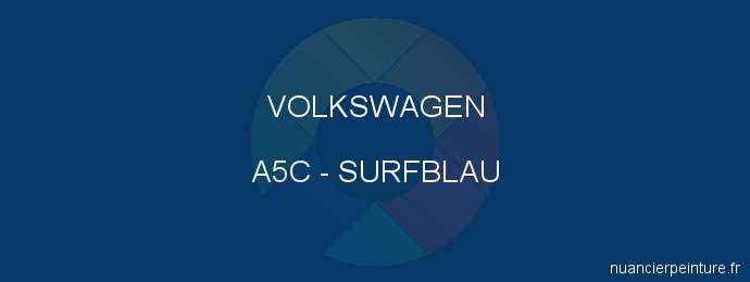 Peinture Volkswagen A5C Surfblau