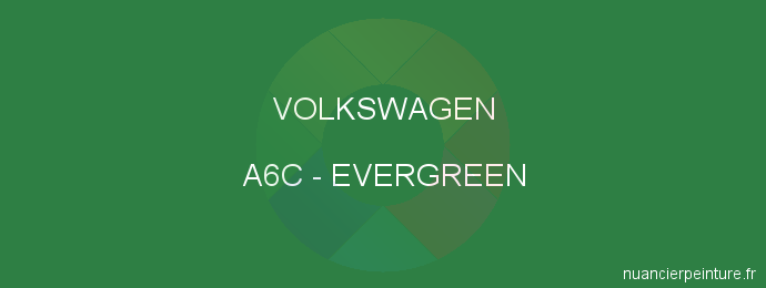 Peinture Volkswagen A6C Evergreen