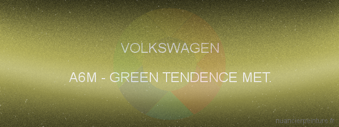 Peinture Volkswagen A6M Green Tendence Met.