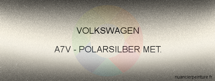 Peinture Volkswagen A7V Polarsilber Met.