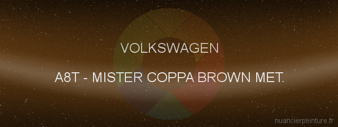 Peinture Volkswagen A8T Mister Coppa Brown Met.