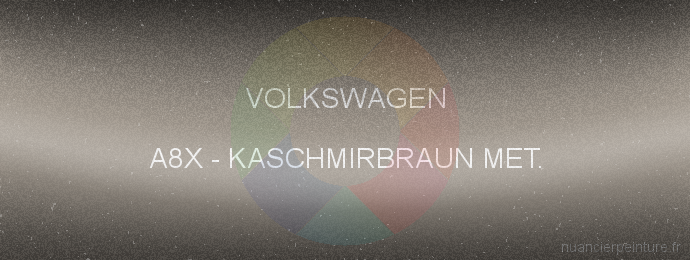 Peinture Volkswagen A8X Kaschmirbraun Met.