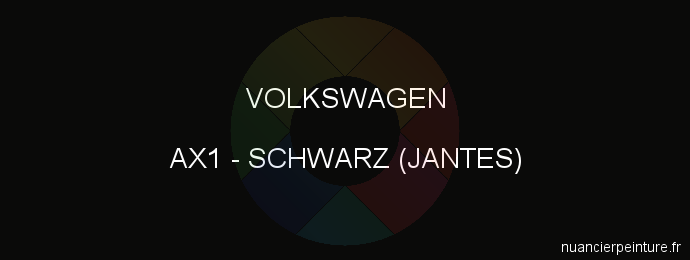 Peinture Volkswagen AX1 Schwarz (jantes)