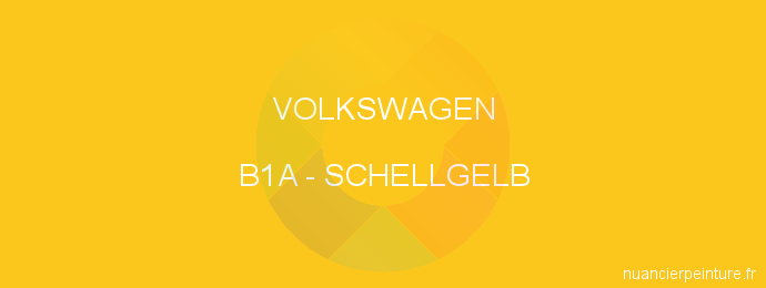 Peinture Volkswagen B1A Schellgelb