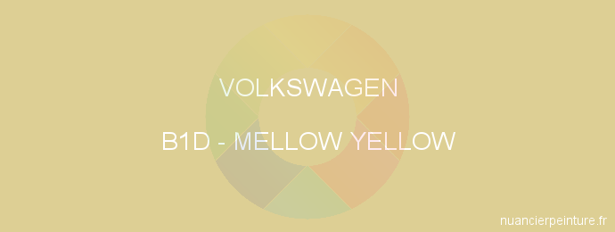 Peinture Volkswagen B1D Mellow Yellow