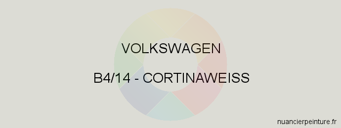 Peinture Volkswagen B4/14 Cortinaweiss
