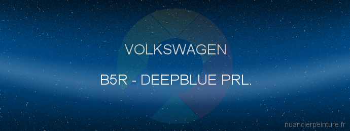 Peinture Volkswagen B5R Deepblue Prl.