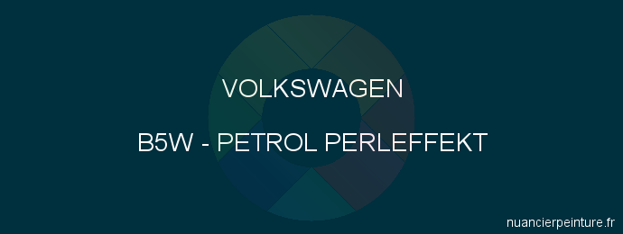Peinture Volkswagen B5W Petrol Perleffekt
