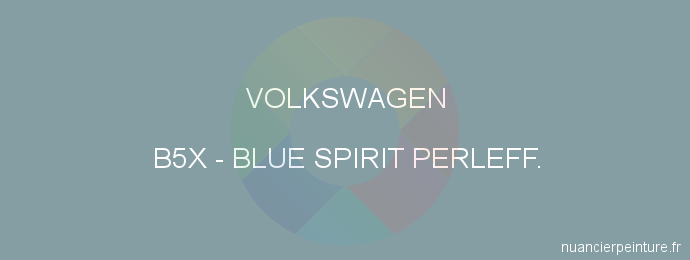 Peinture Volkswagen B5X Blue Spirit Perleff.