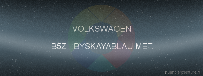 Peinture Volkswagen B5Z Byskayablau Met.