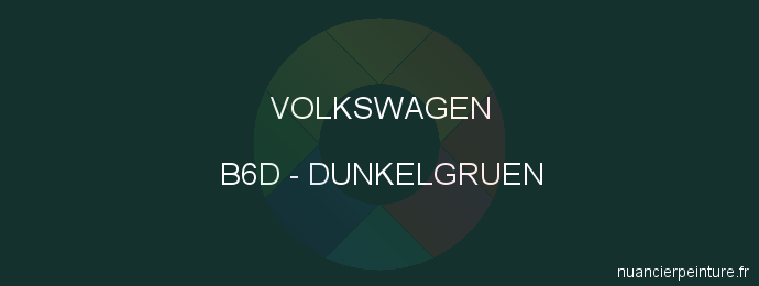 Peinture Volkswagen B6D Dunkelgruen