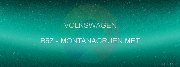 Peinture Volkswagen B6Z Montanagruen Met.