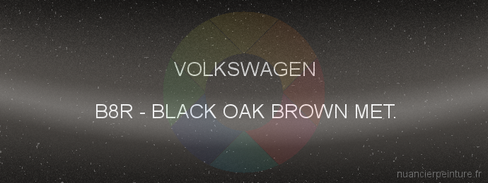 Peinture Volkswagen B8R Black Oak Brown Met.