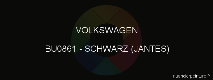 Peinture Volkswagen BU0861 Schwarz (jantes)