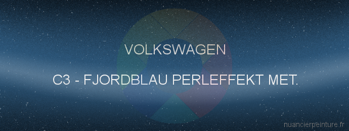 Peinture Volkswagen C3 Fjordblau Perleffekt Met.
