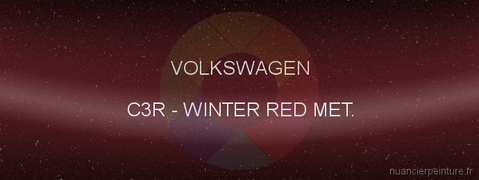 Peinture Volkswagen C3R Winter Red Met.
