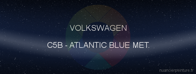Peinture Volkswagen C5B Atlantic Blue Met.